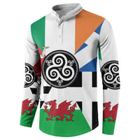 Celtic Nations Flag Button Sweatshirt Six Celtic Countries Heritage - Wonder Print Shop