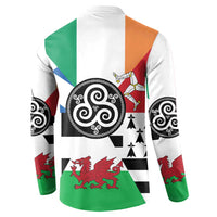 Celtic Nations Flag Button Sweatshirt Six Celtic Countries Heritage - Wonder Print Shop