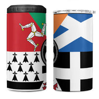 Celtic Nations Flag 4 in 1 Can Cooler Tumbler Six Celtic Countries Heritage - Wonder Print Shop