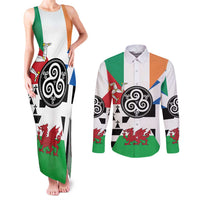 Celtic Nations Flag Couples Matching Tank Maxi Dress and Long Sleeve Button Shirt Six Celtic Countries Heritage - Wonder Print Shop