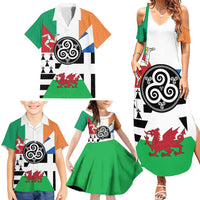 Celtic Nations Flag Family Matching Summer Maxi Dress and Hawaiian Shirt Six Celtic Countries Heritage - Wonder Print Shop
