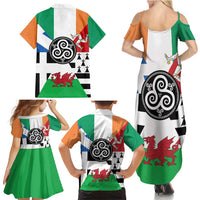 Celtic Nations Flag Family Matching Summer Maxi Dress and Hawaiian Shirt Six Celtic Countries Heritage - Wonder Print Shop