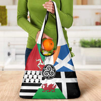 Celtic Nations Flag Grocery Bag Six Celtic Countries Heritage - Wonder Print Shop