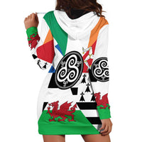 Celtic Nations Flag Hoodie Dress Six Celtic Countries Heritage - Wonder Print Shop