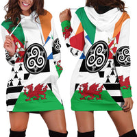 Celtic Nations Flag Hoodie Dress Six Celtic Countries Heritage - Wonder Print Shop