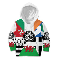 Celtic Nations Flag Kid Hoodie Six Celtic Countries Heritage - Wonder Print Shop