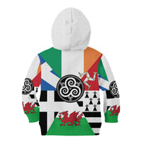Celtic Nations Flag Kid Hoodie Six Celtic Countries Heritage - Wonder Print Shop