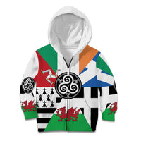 Celtic Nations Flag Kid Hoodie Six Celtic Countries Heritage - Wonder Print Shop