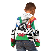 Celtic Nations Flag Kid Hoodie Six Celtic Countries Heritage - Wonder Print Shop