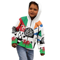 Celtic Nations Flag Kid Hoodie Six Celtic Countries Heritage - Wonder Print Shop