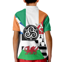 Celtic Nations Flag Kid Polo Shirt Six Celtic Countries Heritage - Wonder Print Shop