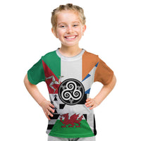 Celtic Nations Flag Kid T Shirt Six Celtic Countries Heritage - Wonder Print Shop