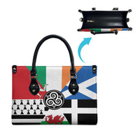 Celtic Nations Flag Leather Bag Six Celtic Countries Heritage - Wonder Print Shop