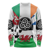 Celtic Nations Flag Long Sleeve Shirt Six Celtic Countries Heritage - Wonder Print Shop