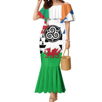 Celtic Nations Flag Mermaid Dress Six Celtic Countries Heritage - Wonder Print Shop