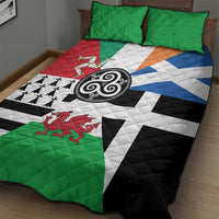 Celtic Nations Flag Quilt Bed Set Six Celtic Countries Heritage - Wonder Print Shop