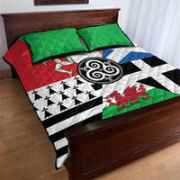 Celtic Nations Flag Quilt Bed Set Six Celtic Countries Heritage - Wonder Print Shop