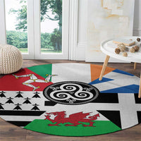 Celtic Nations Flag Round Carpet Six Celtic Countries Heritage - Wonder Print Shop