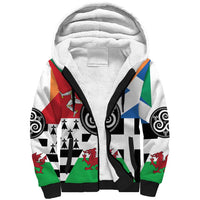 Celtic Nations Flag Sherpa Hoodie Six Celtic Countries Heritage - Wonder Print Shop