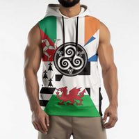 Celtic Nations Flag Sleeveless Hoodie Six Celtic Countries Heritage - Wonder Print Shop