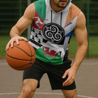Celtic Nations Flag Sleeveless Hoodie Six Celtic Countries Heritage - Wonder Print Shop