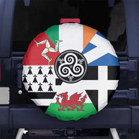 Celtic Nations Flag Spare Tire Cover Six Celtic Countries Heritage - Wonder Print Shop