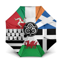 Celtic Nations Flag Umbrella Six Celtic Countries Heritage - Wonder Print Shop