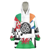Celtic Nations Flag Wearable Blanket Hoodie Six Celtic Countries Heritage - Wonder Print Shop