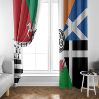 Celtic Nations Flag Window Curtain Six Celtic Countries Heritage - Wonder Print Shop