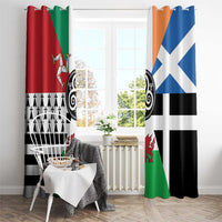 Celtic Nations Flag Window Curtain Six Celtic Countries Heritage - Wonder Print Shop