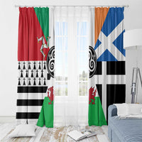 Celtic Nations Flag Window Curtain Six Celtic Countries Heritage - Wonder Print Shop