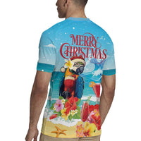 Saint Lucia Christmas Rugby Jersey Tropical Parrot With Rum Punch Cocktail - Wonder Print Shop