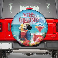 Saint Lucia Christmas Spare Tire Cover Tropical Parrot With Rum Punch Cocktail - Wonder Print Shop