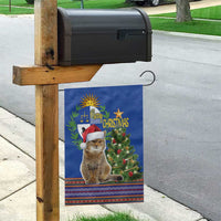 Uruguay Christmas Garden Flag Pampas Cat With Folk Pattern - Wonder Print Shop