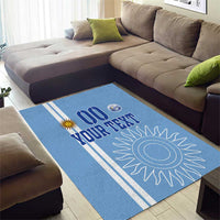 Custom Uruguay Football Area Rug Sun of May The Sky Blue - Wonder Print Shop