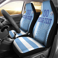 Custom Uruguay Football Car Seat Cover Sun of May The Sky Blue - Wonder Print Shop