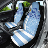Custom Uruguay Football Car Seat Cover Sun of May The Sky Blue - Wonder Print Shop