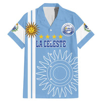 Custom Uruguay Football Family Matching Mermaid Dress and Hawaiian Shirt Sun of May The Sky Blue - Wonder Print Shop