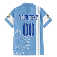 Custom Uruguay Football Family Matching Mermaid Dress and Hawaiian Shirt Sun of May The Sky Blue - Wonder Print Shop