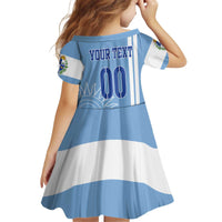 Custom Uruguay Football Kid Short Sleeve Dress Sun of May The Sky Blue - Wonder Print Shop