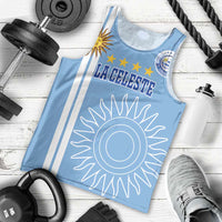 Custom Uruguay Football Men Tank Top Sun of May The Sky Blue - Wonder Print Shop