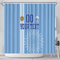 Custom Uruguay Football Shower Curtain Sun of May The Sky Blue