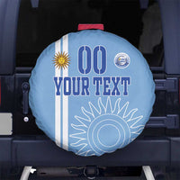 Custom Uruguay Football Spare Tire Cover Sun of May The Sky Blue - Wonder Print Shop