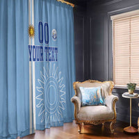 Custom Uruguay Football Window Curtain Sun of May The Sky Blue - Wonder Print Shop