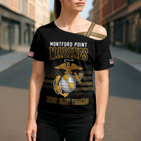Montford Point Marines Cross Shoulder Shirt First Black Marines USMC Military - Wonder Print Shop