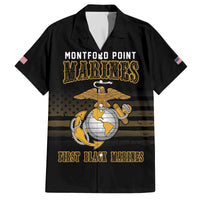 Montford Point Marines Family Matching Off The Shoulder Long Sleeve Dress and Hawaiian Shirt First Black Marines USMC Military - Wonder Print Shop
