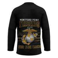 Montford Point Marines Hockey Jersey First Black Marines USMC Military - Wonder Print Shop