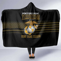 Montford Point Marines Hooded Blanket First Black Marines USMC Military - Wonder Print Shop