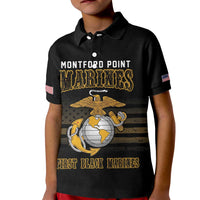 Montford Point Marines Kid Polo Shirt First Black Marines USMC Military - Wonder Print Shop