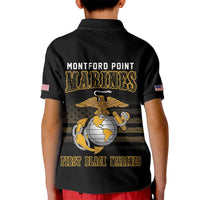 Montford Point Marines Kid Polo Shirt First Black Marines USMC Military - Wonder Print Shop